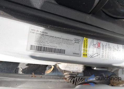 2009 Audi A4 2.0T Special Edition из США, поврежденный, VIN WAUDF48H99K010459